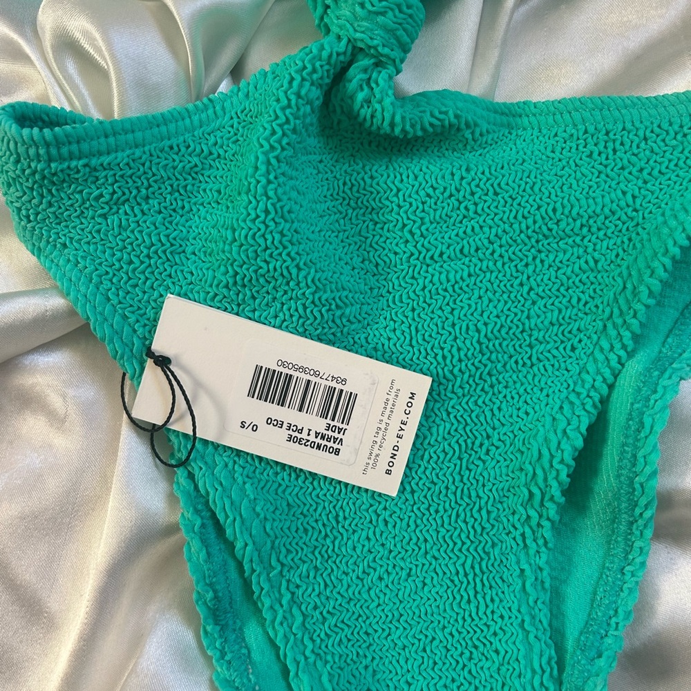 Turquoise Textured Bikini Bottom - Picture 2 of 6